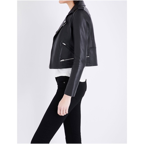 MAJE Basalt Leather Jacket - Picture 3 of 6
